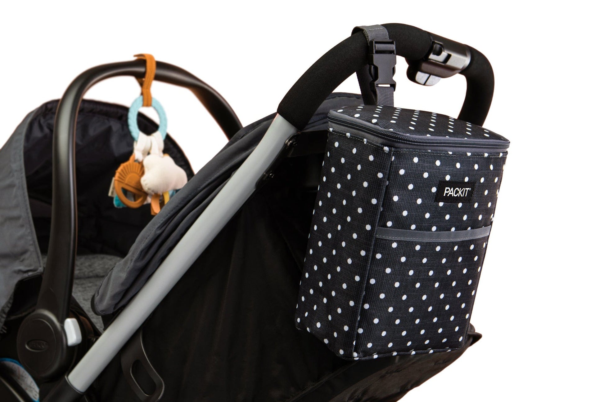 freezable-double-baby-bottle-bag-t5 freezable-double-baby-bottle-bag-polka-dots-lifestyle-stroller.jpg