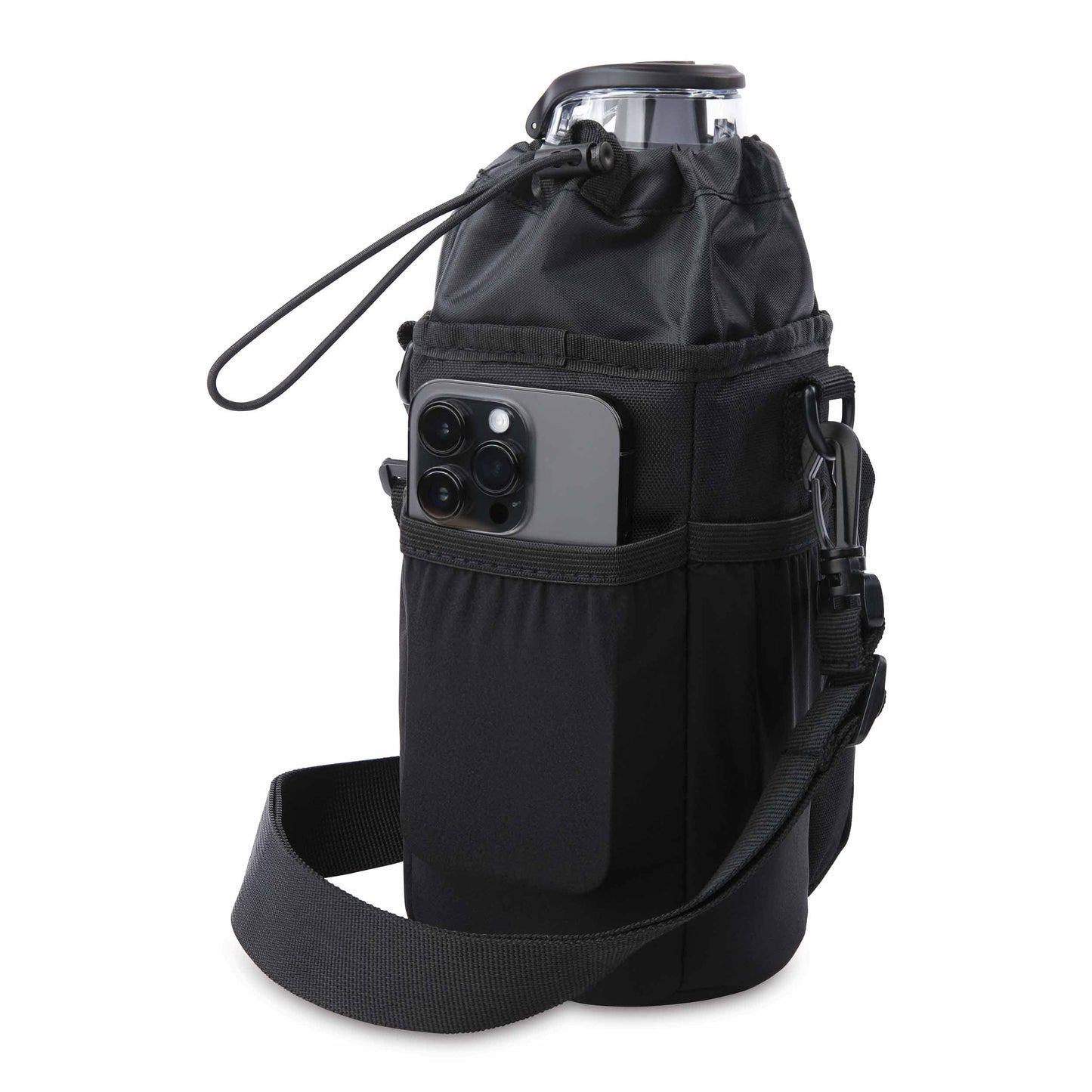 freezable-hydration-crossbody-e5 freezable-hydration-crossbody-black-back-elastic-slip-pocket.jpg