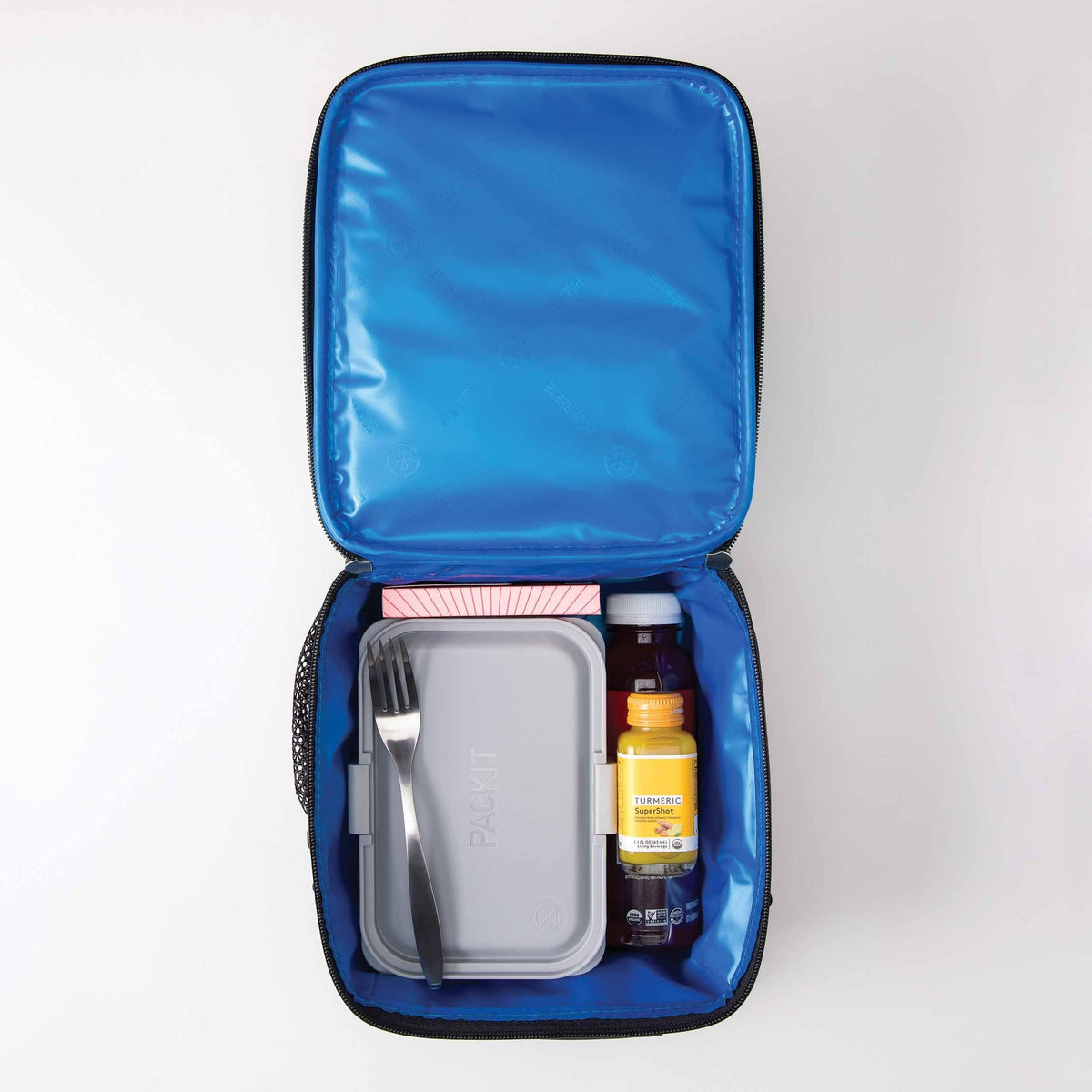 freezable-upright-lunch-box-y2 freezable-upright-lunch-box-black-gray-top-view-with-food.jpg